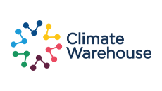 Climate Warehouse Logo Multi color lines joined