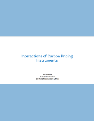 Interactions of Carbon Pricing Instruments Interactions of Carbon Pricing Instruments