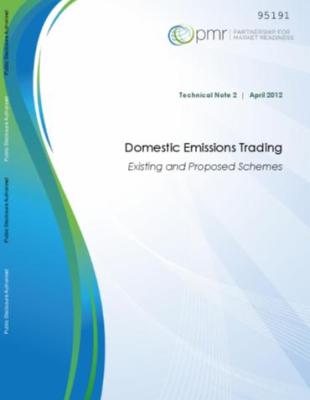 Cover of Domestic Emissions Trading Schemes (ETS): Existing and Proposed Schemes Cover of Domestic Emissions Trading Schemes (ETS): Existing and Proposed Schemes