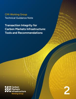 Technical Guidance Note on Transaction Integrity for Carbon Markets Infrastructure: Tools and Recommendations Technical Guidance Note on Transaction Integrity for Carbon Markets Infrastructure - cover