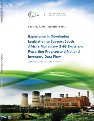 Experience in Developing Legislation to Support South Africa's Mandatory GHG Emissions Reporting Program and National Inventory Data Flow Experience in Developing Legislation to Support South Africa's Mandatory GHG Emissions Reporting Program and National Inventory Data Flow
